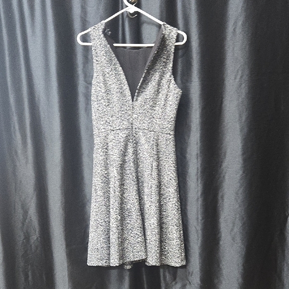 Theory Black and Gray Textured Midi Dress - Picture 7 of 7